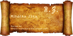 Mihálka Zita névjegykártya